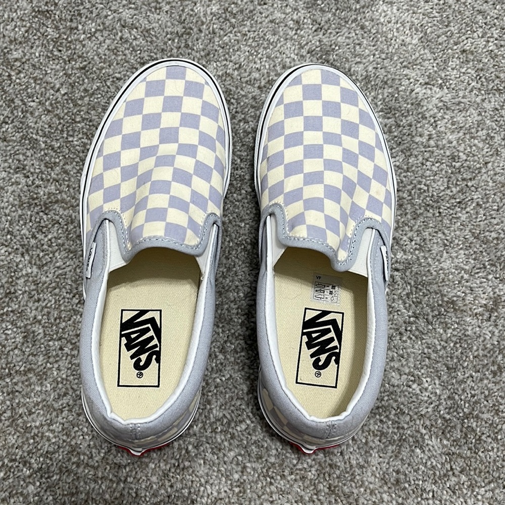 Purple checkered vans